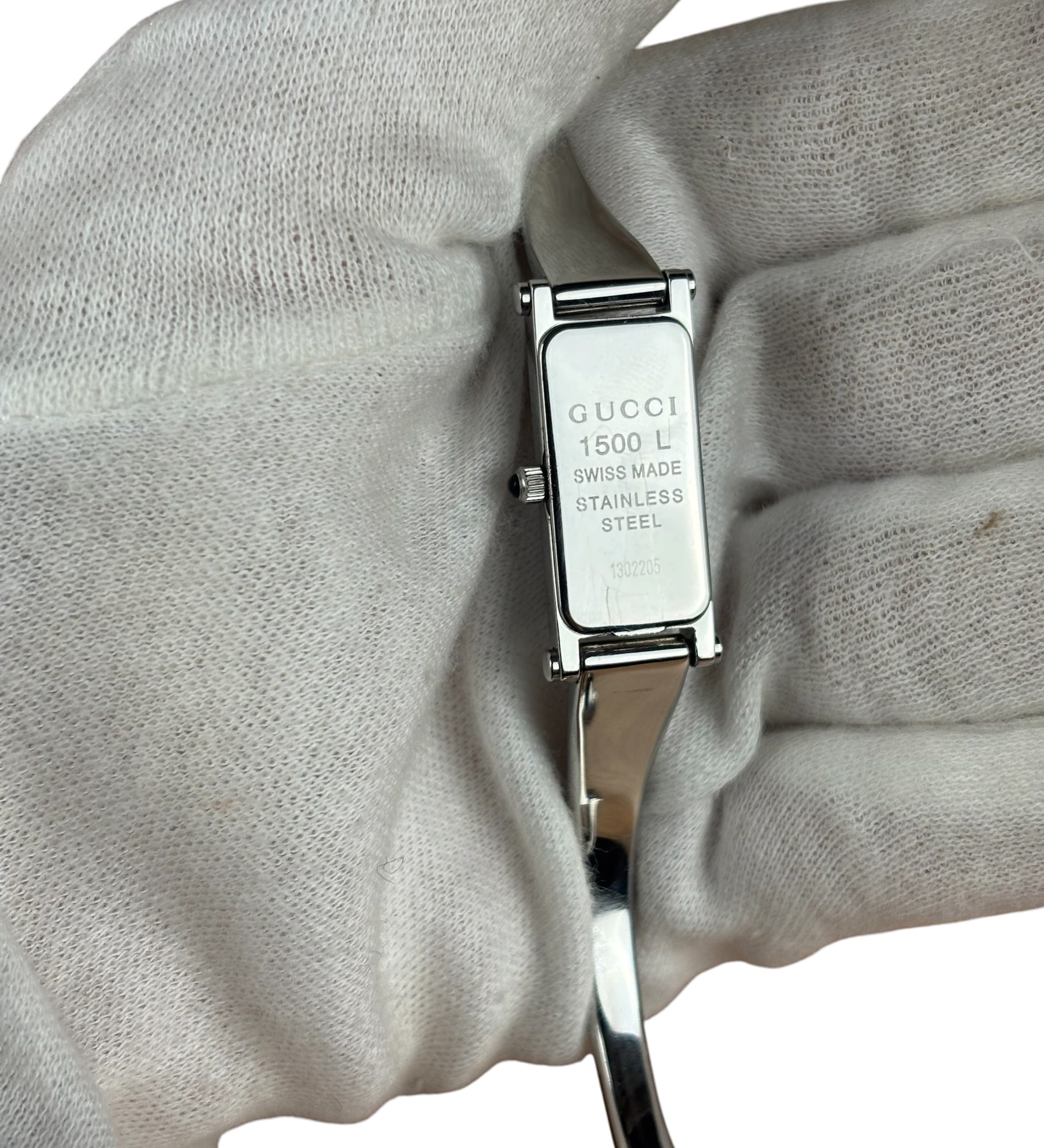 Gucci Vintage Light-Blue Dial Bangle Watch 1500L
