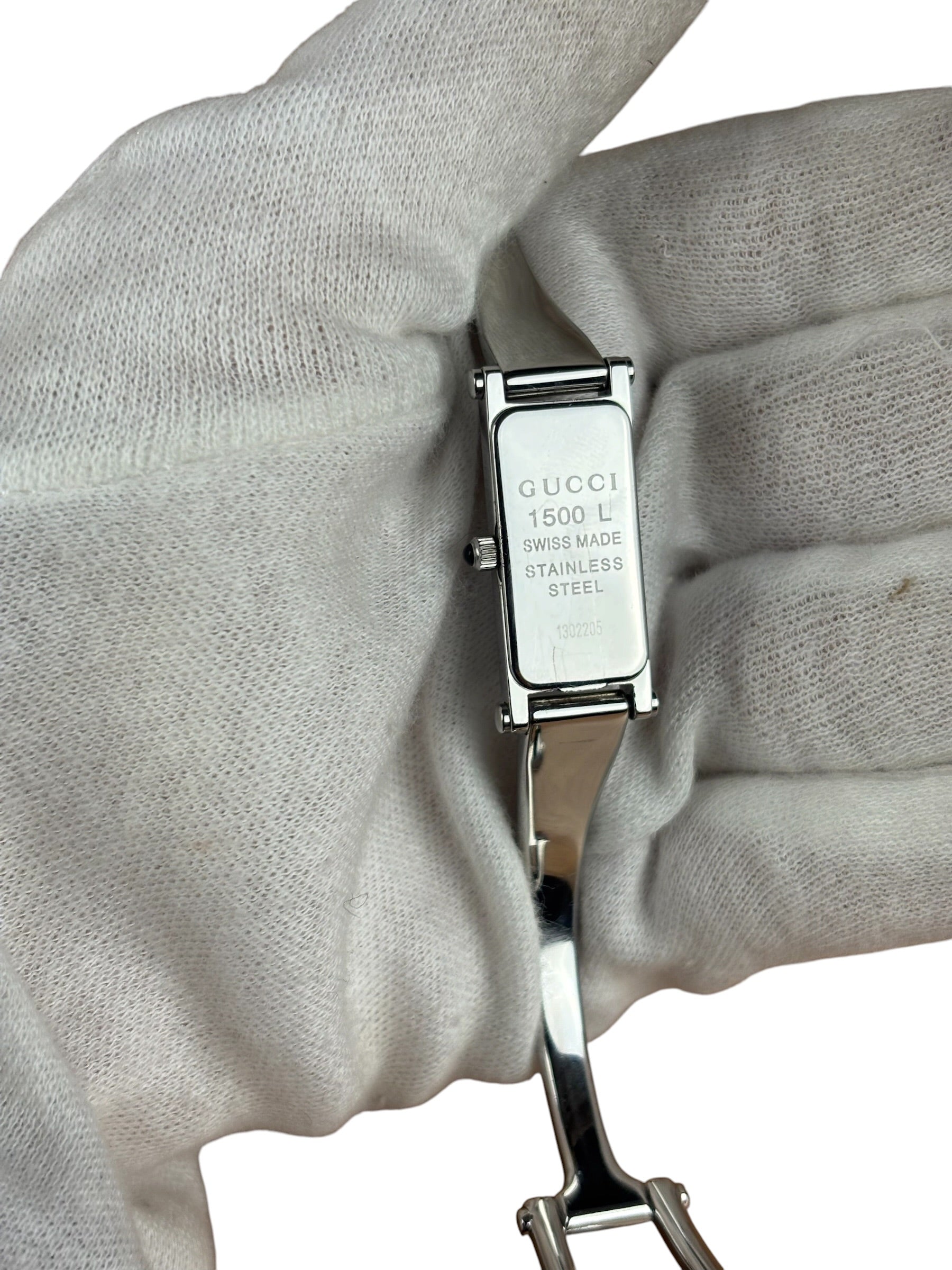 Gucci Vintage Light-Blue Dial Bangle Watch 1500L