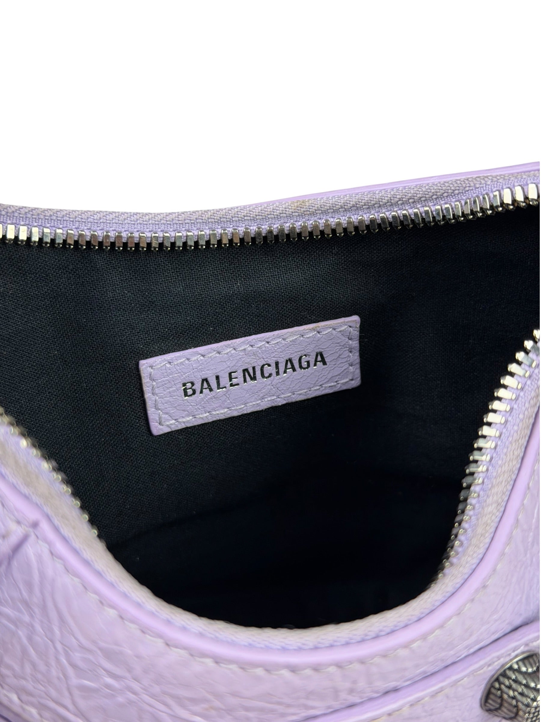 Balenciaga Lilac Calfskin Le Cagole XS Shoulder Bag