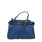 Fendi Navy Leather Peekaboo Micro Two-Way Bag