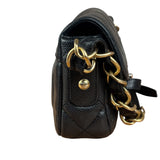 Chanel Black Caviar Quilted Leather Mini Square Flap Bag 2021
