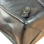Balenciaga Black Leather Papier A4 Tote Bag