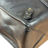 Balenciaga Black Leather Papier A4 Tote Bag