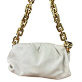Bottega Veneta Cream Leather The Chain Pouch