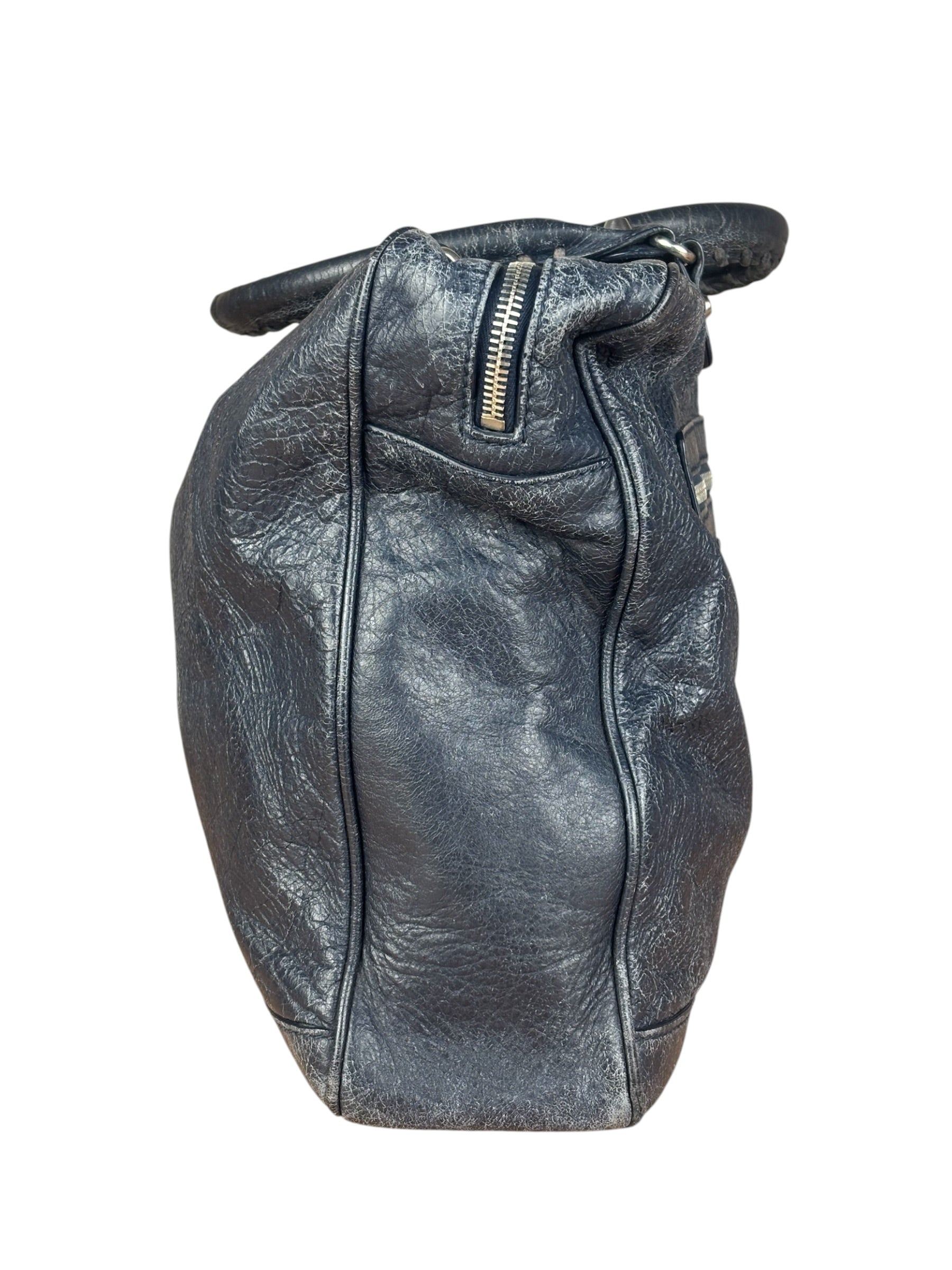Balenciaga Navy Motocross Classic Bridge Bag