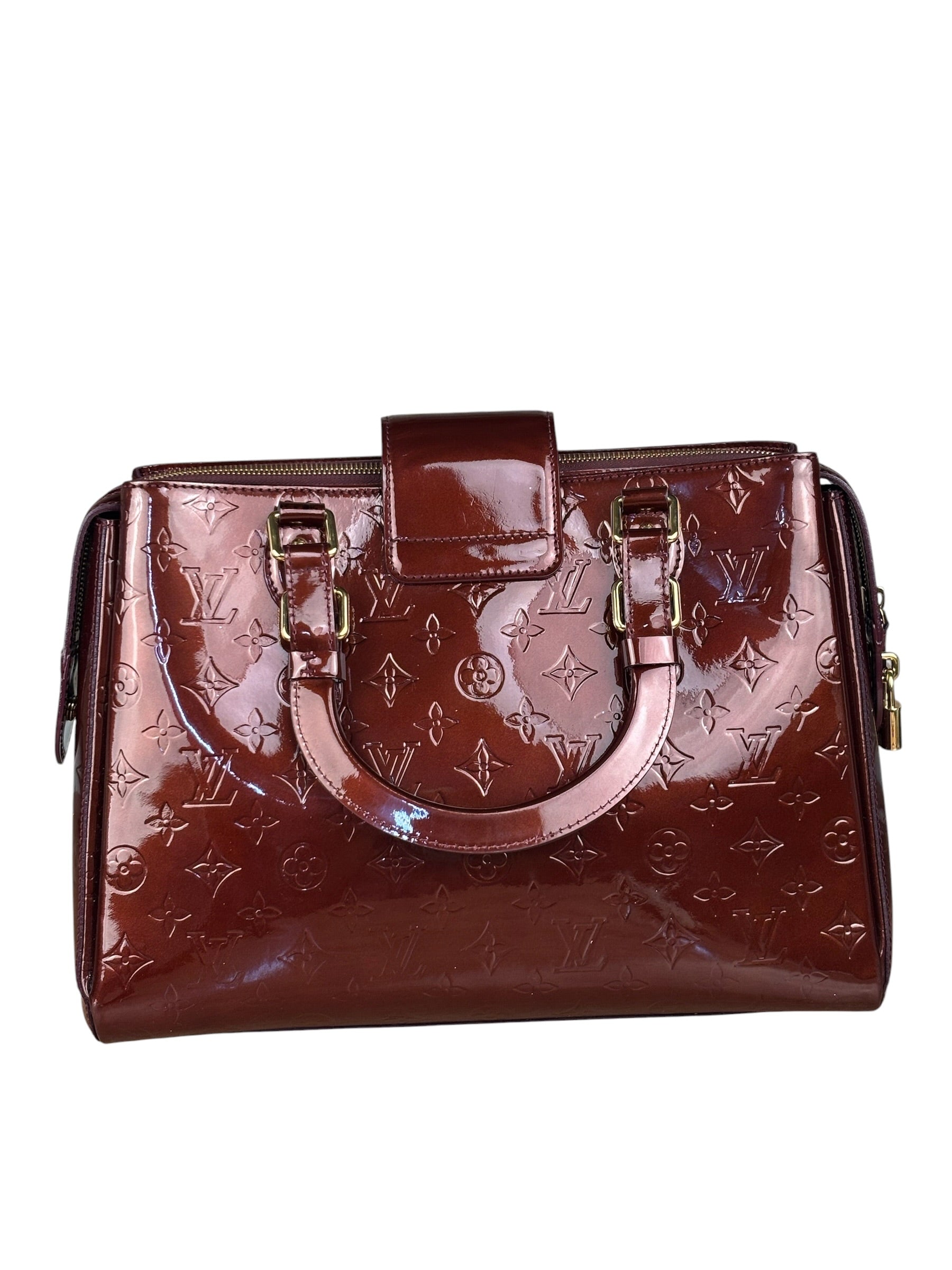 Louis Vuitton Burgundy Monogram Melrose Avenue Vernis  Handbag