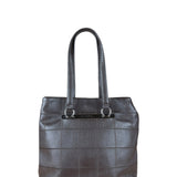 Chanel Brown Leather Chocolate Bar Tote 2004