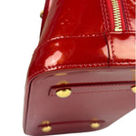 Louis Vuitton Red Vernis Alma MM Handbag