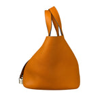 Hermes Orange Clemence Leather Picotin Lock 18 Handbag 2024