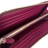 Coach Plum Long Zip Wallet