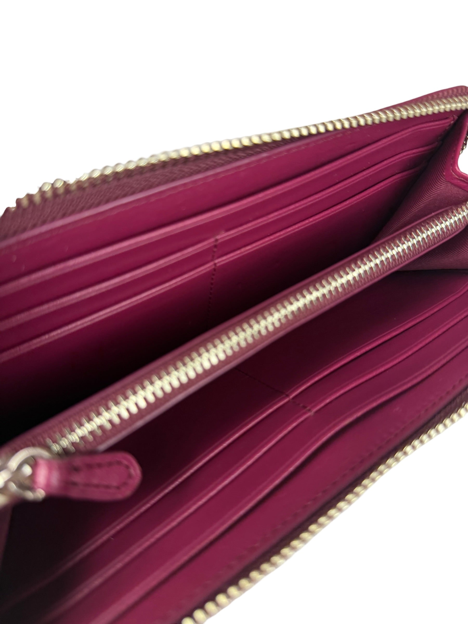 Coach Plum Long Zip Wallet