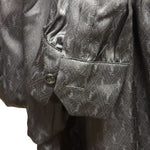 Saint Laurent Paris YSL Silk Brilliant Cassandre Noir Button Shirt