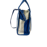 Balenciaga White/Blue Bazar Stripe Two-Way Tote Bag