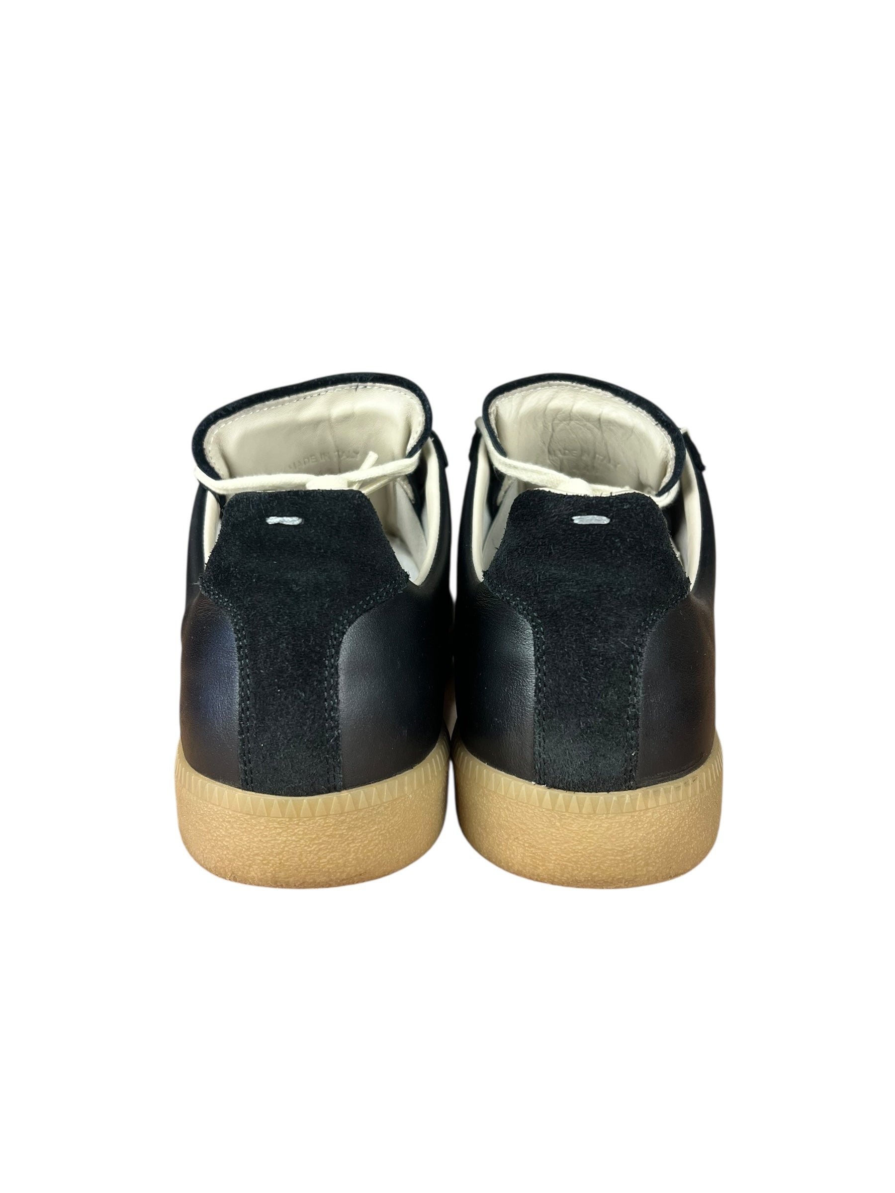 Maison Margiela Replica Leather and Suede Sneaker Black