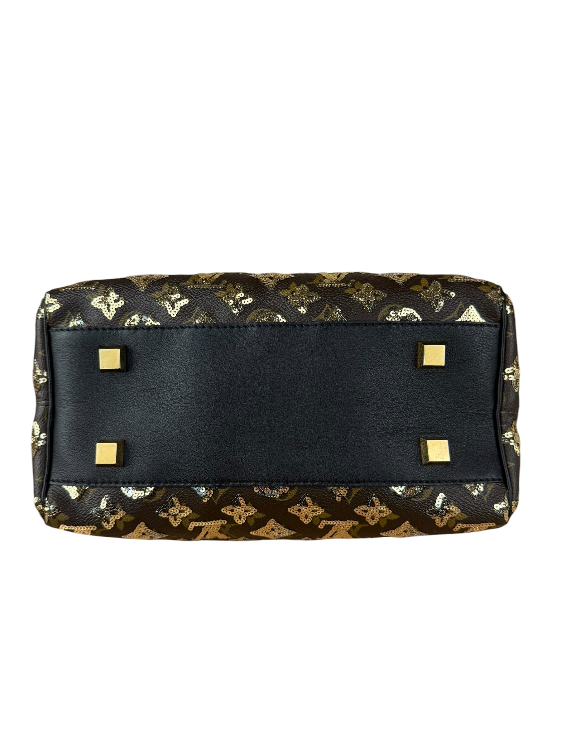 Louis Vuitton Gold Sequins Monogram Speedy Eclipse 30