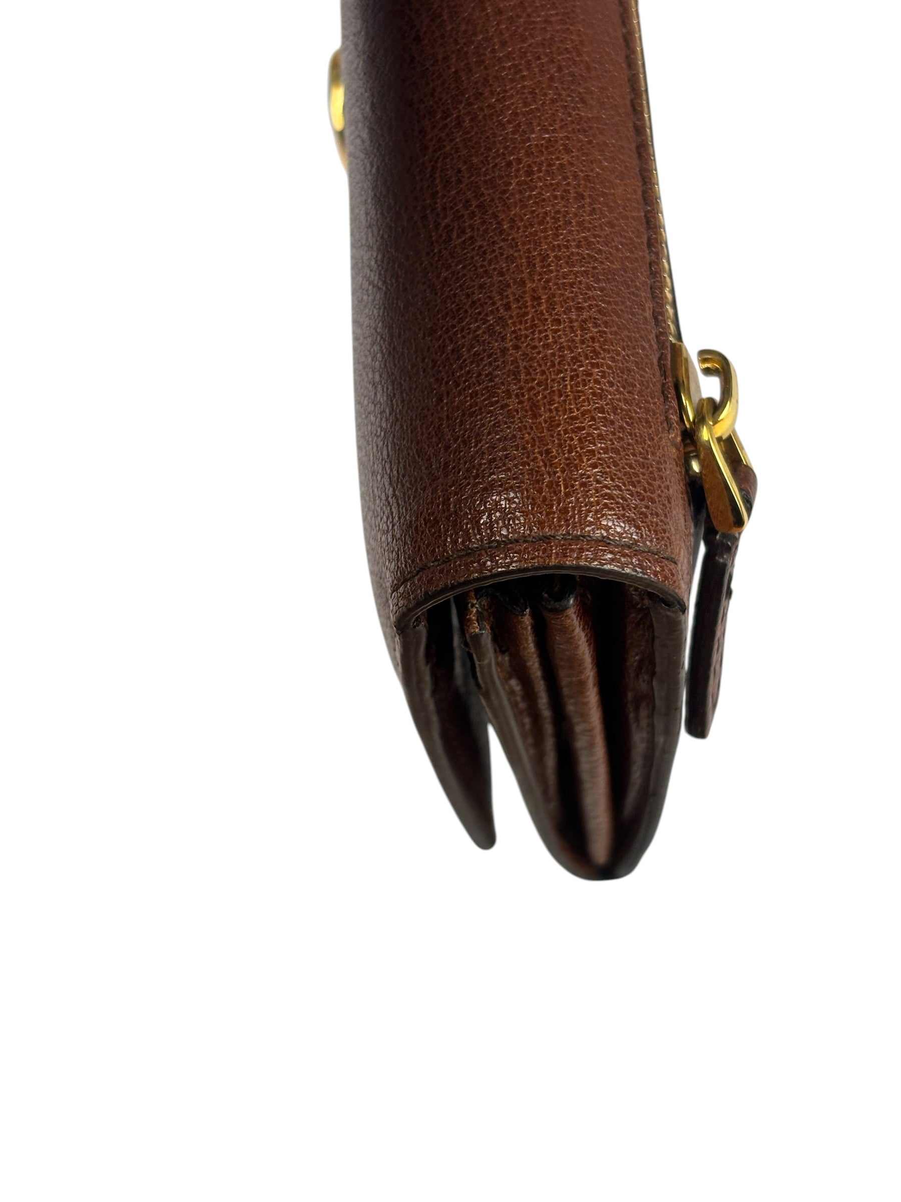 Tom Ford Brown Leather Flap Bi-Fold Wallet