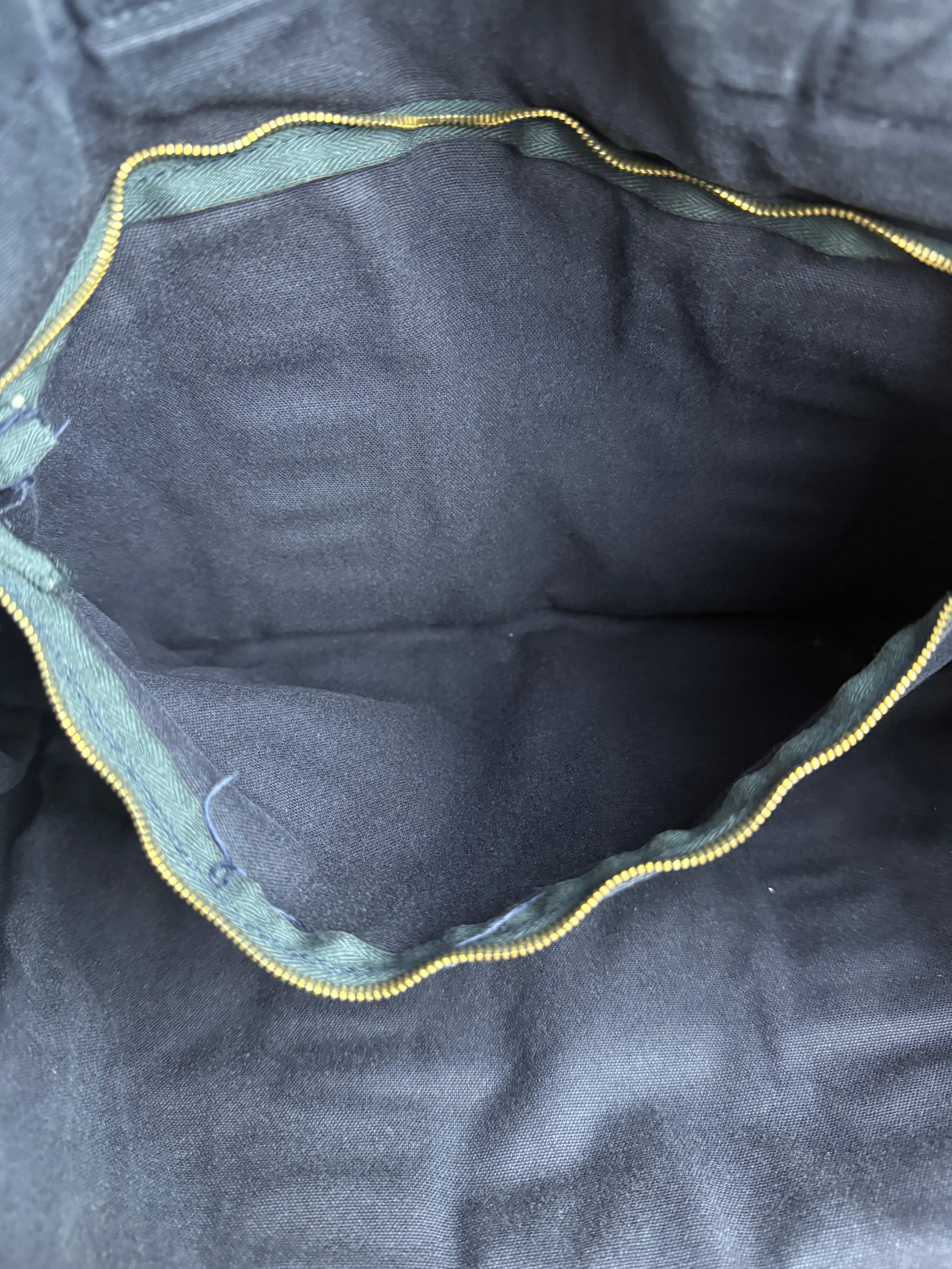 Hermes Vintage Large Navy Canvas Tote