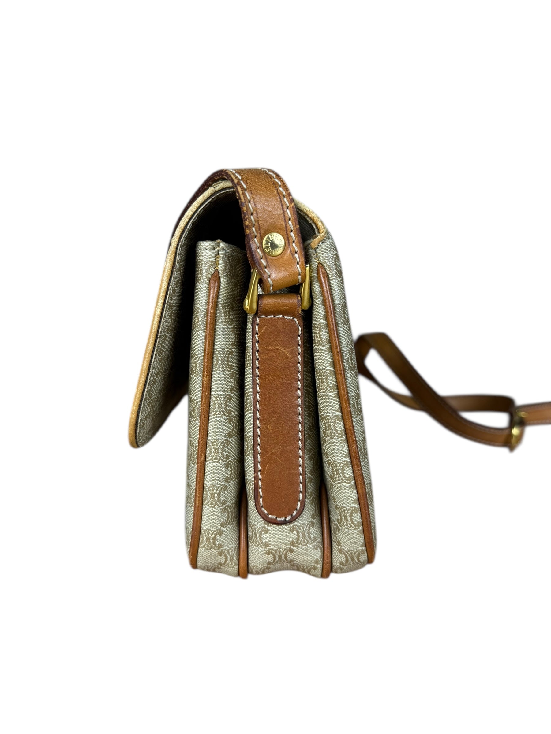 Celine Vintage Macadam Canvas Crossbody Bag