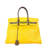Hermes Birkin 35 Cushvel Havana x Jaune