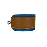 Hermes Blue/Brown Leather Turnlock Bracelet