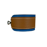 Hermes Blue/Brown Leather Turnlock Bracelet