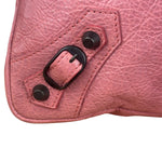 Balenciaga Rose Burbon Leather Large Premier Clutch Bag