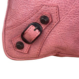 Balenciaga Rose Burbon Leather Large Premier Clutch Bag