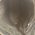 Gucci Vintage Leather Trim GG Canvas Jackie Piston Hobo Bag