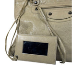 Balenciaga Olive Lambskin Velo Moto Two-Way Bag
