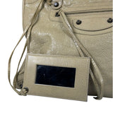 Balenciaga Olive Lambskin Velo Moto Two-Way Bag