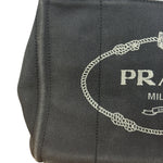 Prada Vintage Black Canvas Canapa Tote