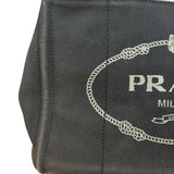 Prada Vintage Black Canvas Canapa Tote