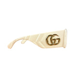 Gucci Large Frame Gold Logo Sunglasses