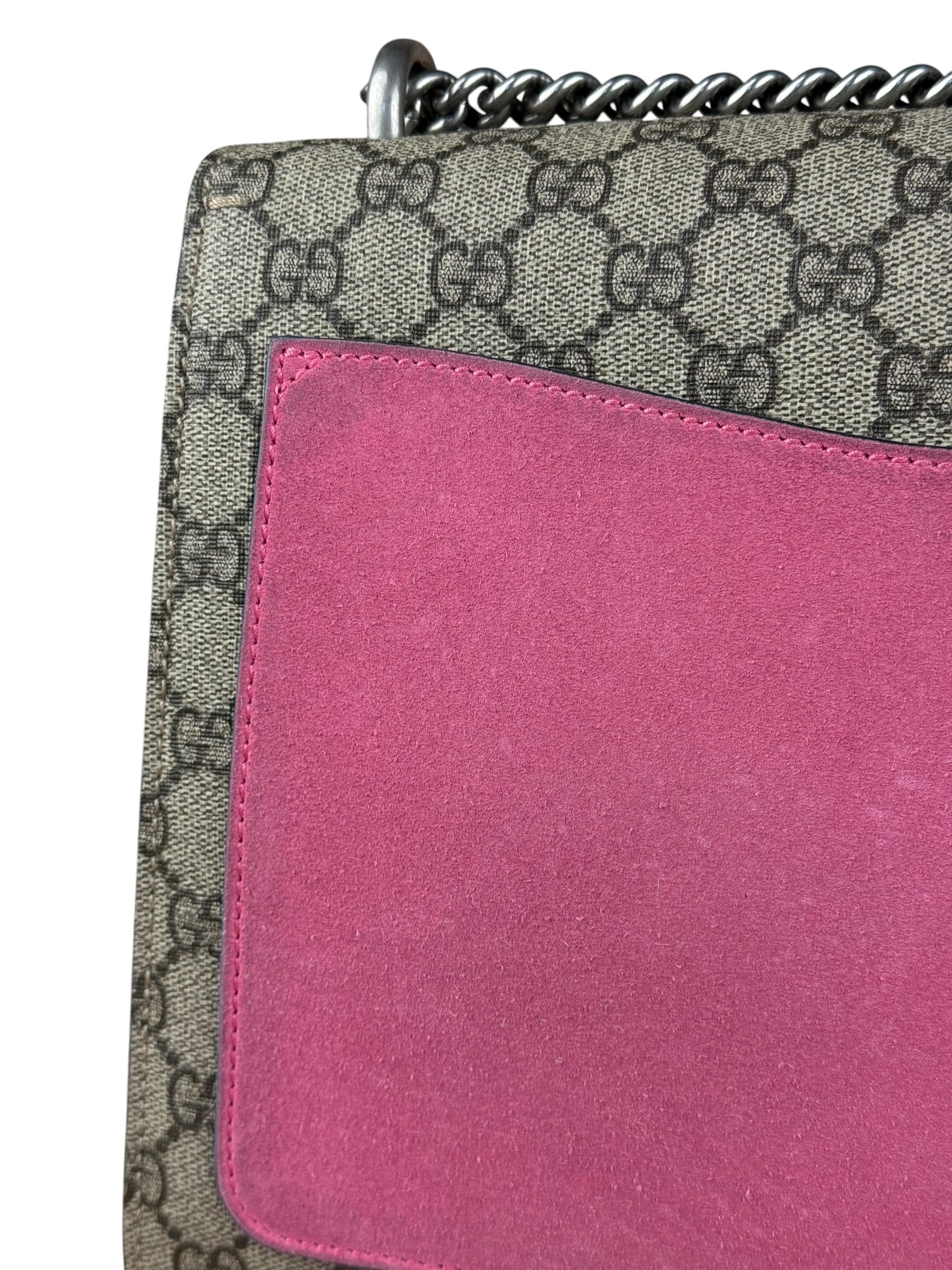 Gucci Pierced Heart Patches Dionysus Chain Shoulder Bag