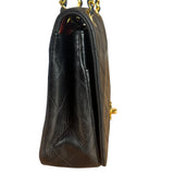 Chanel CC Vintage Black Quilted Chain Flap Bag