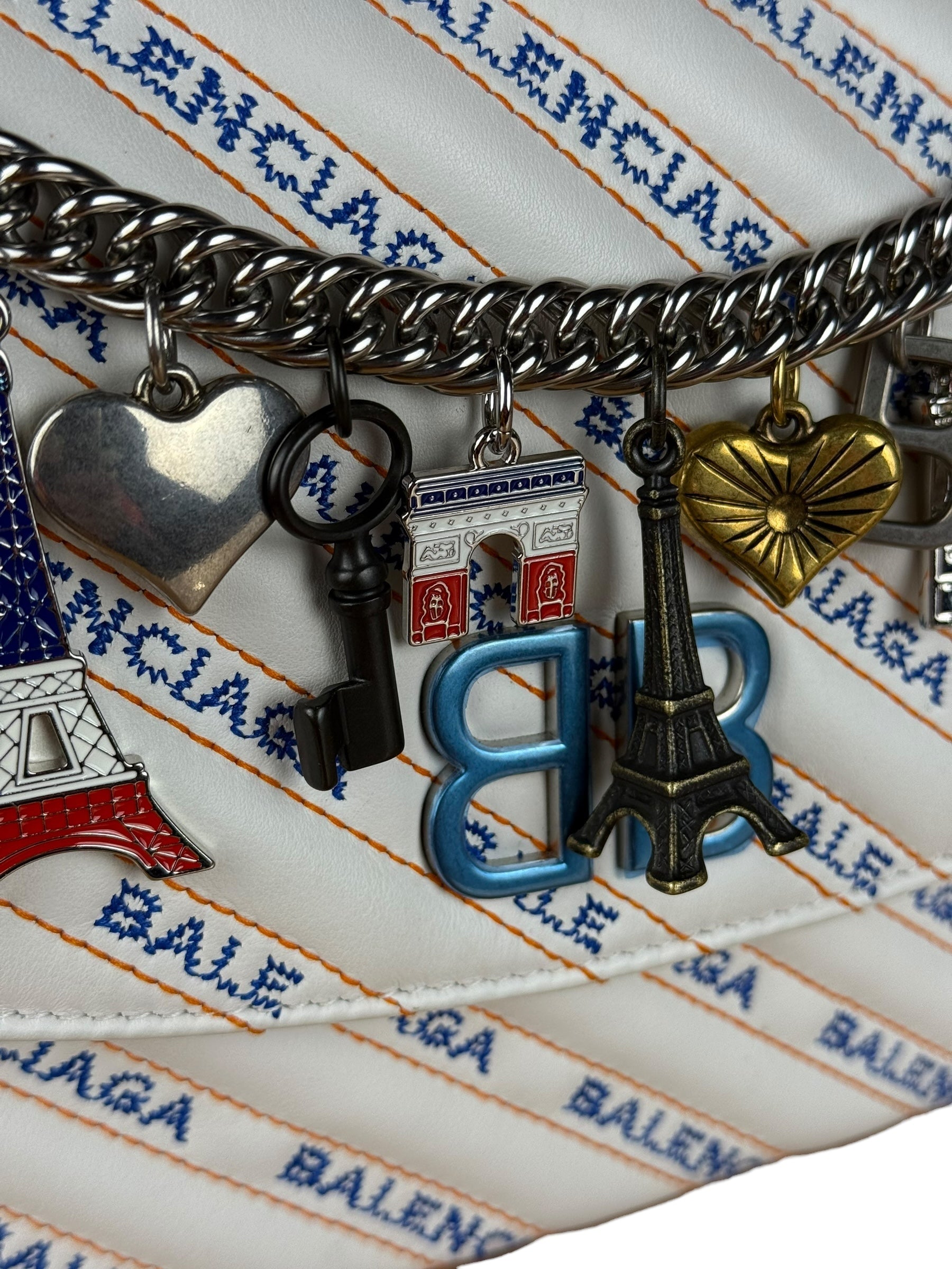 Balenciaga Calfskin Leather Souvenir Charm Bag w/ Dust Bag