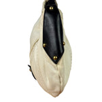 Saint Laurent White Canvas Mombasa Hobo Bag