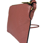 Burberry Pale Orchid Pink Leather Check-Embossed Peyton Crossbody
