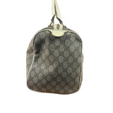 Gucci Bicolor Leather Trim GG Supreme Joy Boston Handbag