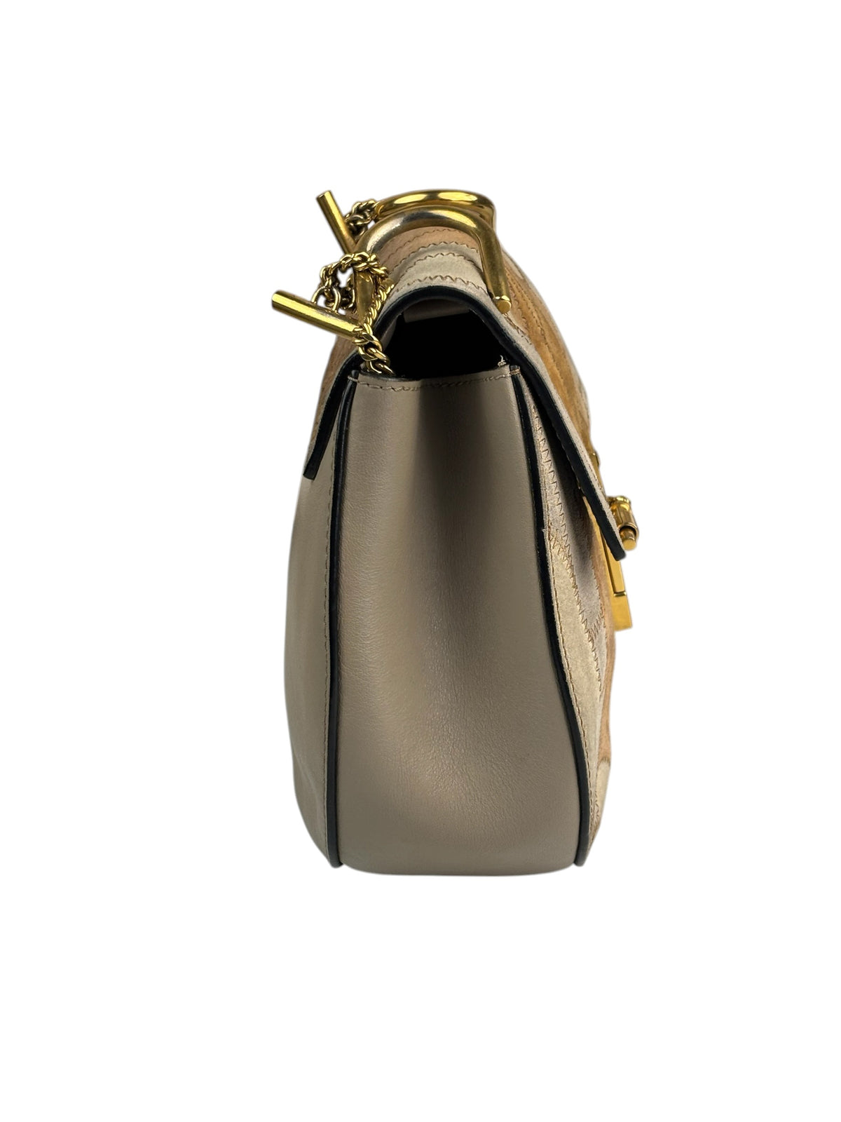 Chloe Patchwork Drew Suede Shoulder Bag