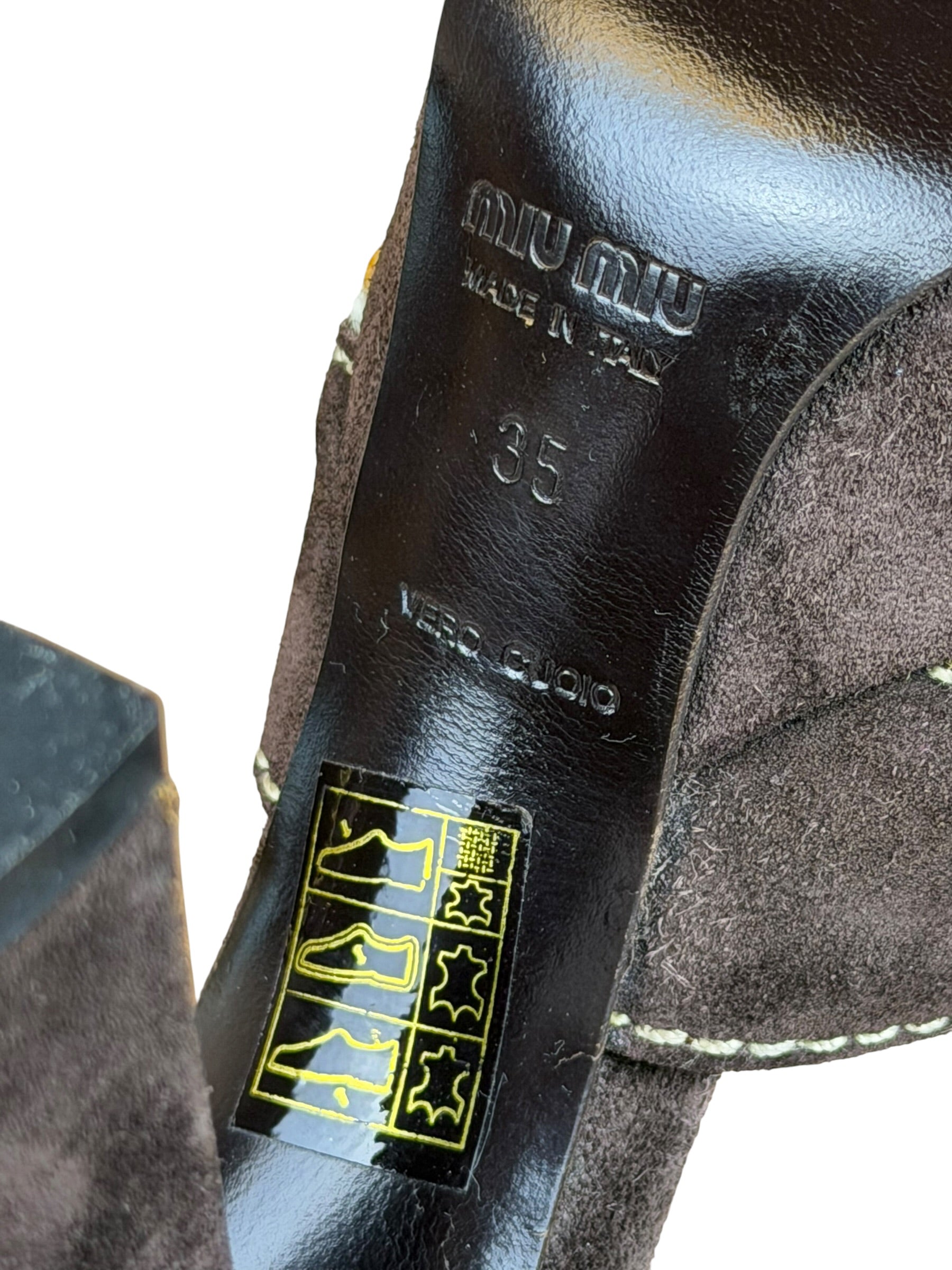 Miu Miu Vintage Woven Tweed Platform Sandals