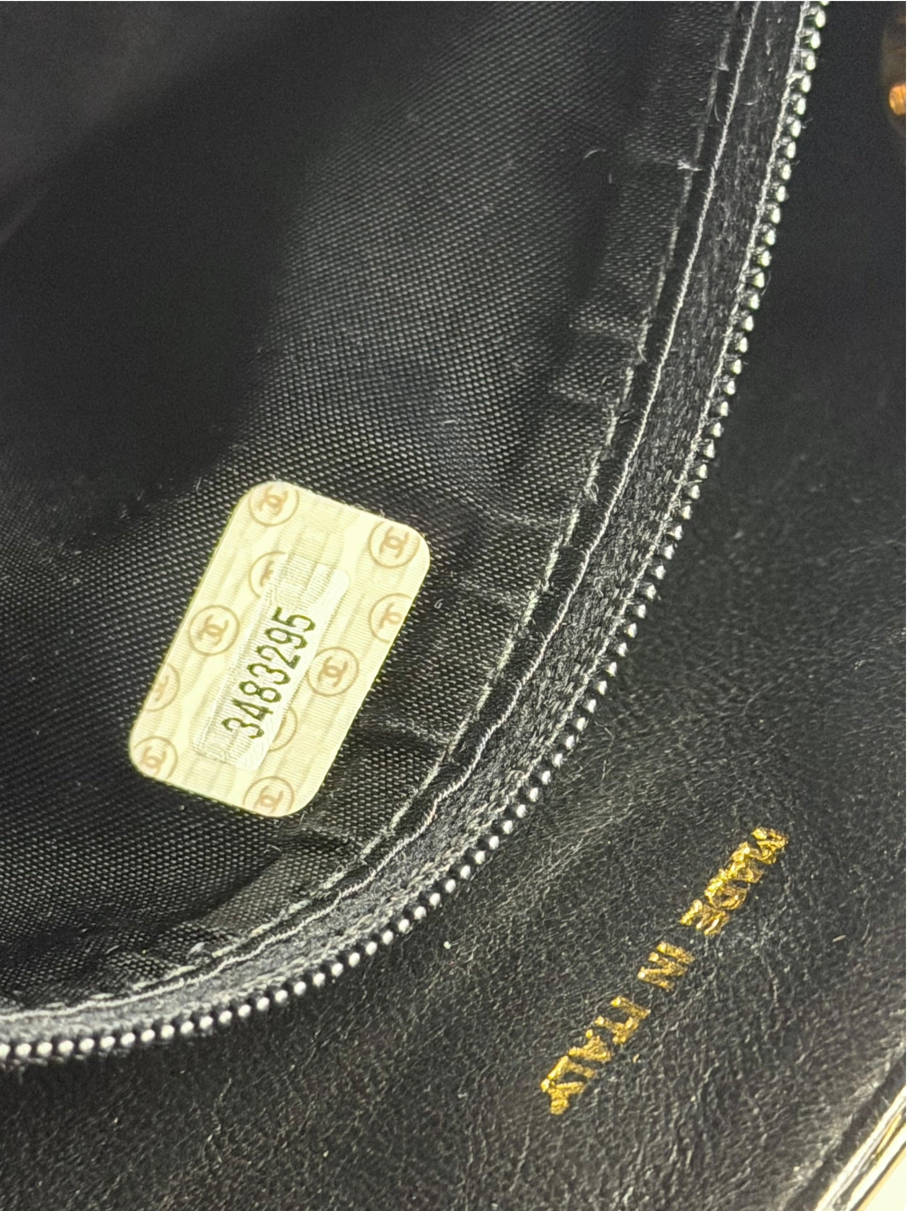 Chanel Black Patent Leather Belt Bag 1995
