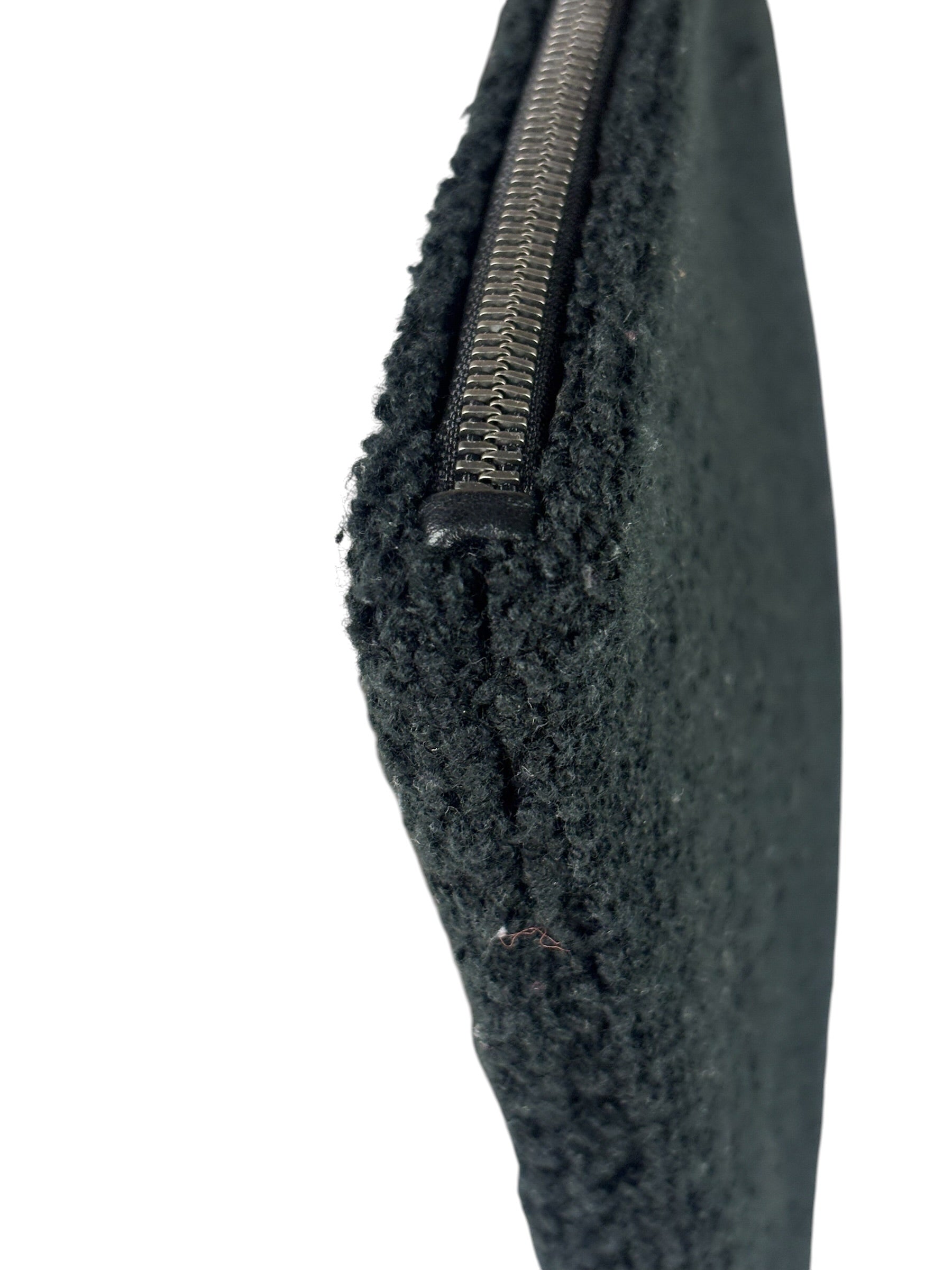 Givenchy Black Wool/Leather Trim Pouch