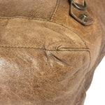 Balenciaga Brown Lambskin Day Moto Hobo Bag