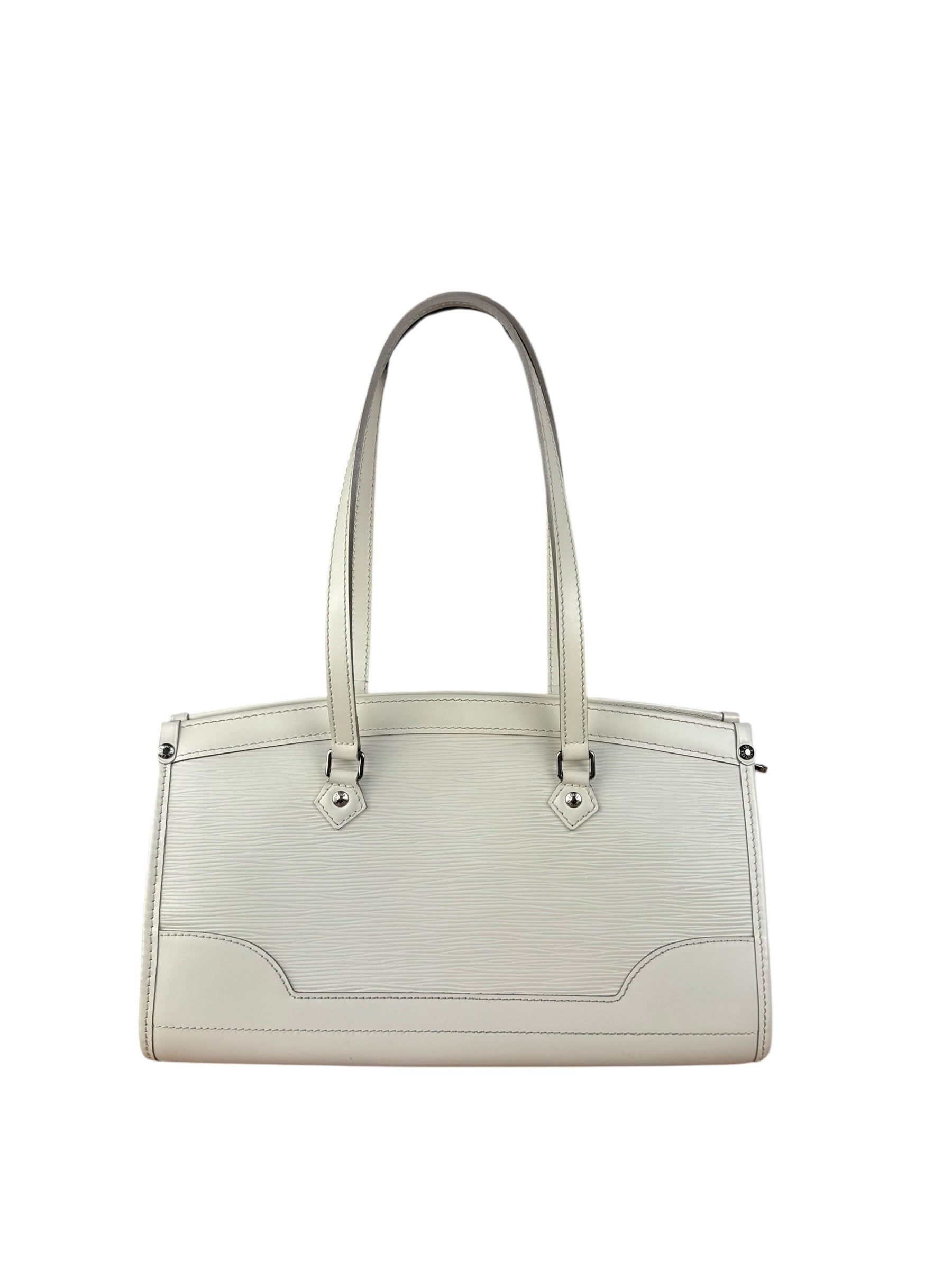 Louis Vuitton White Epi Madeleine PM Handbag