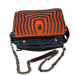 Fendi DotCom Click Striped Hypnotic Suede 2 Way