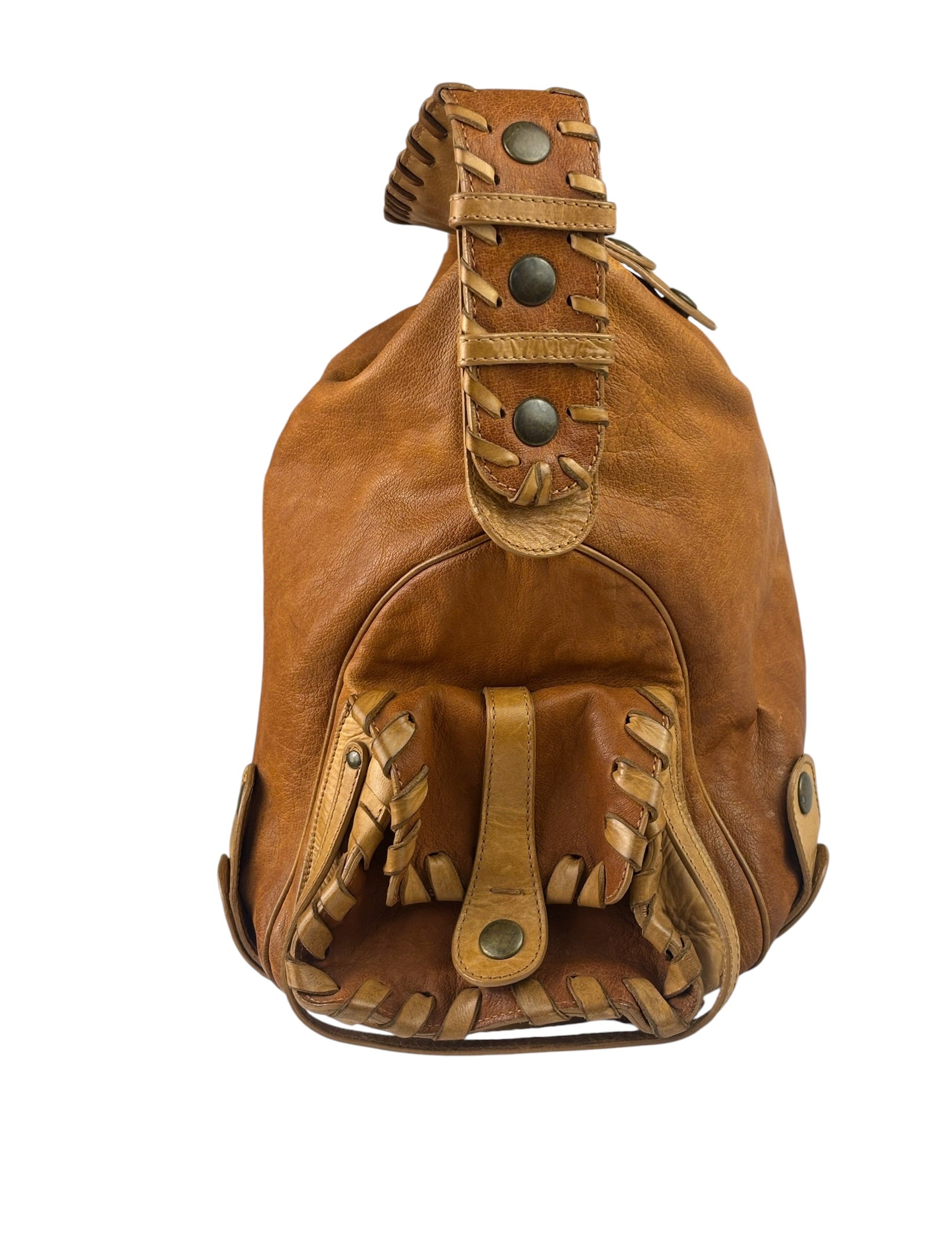 Chloe Tan Brown Leather Silverado Hobo Bag