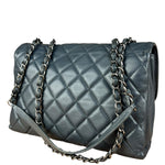 Chanel Dark Grey Quilted Leather Loop Flap Bag 2014