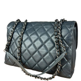 Chanel Dark Grey Quilted Leather Loop Flap Bag 2014