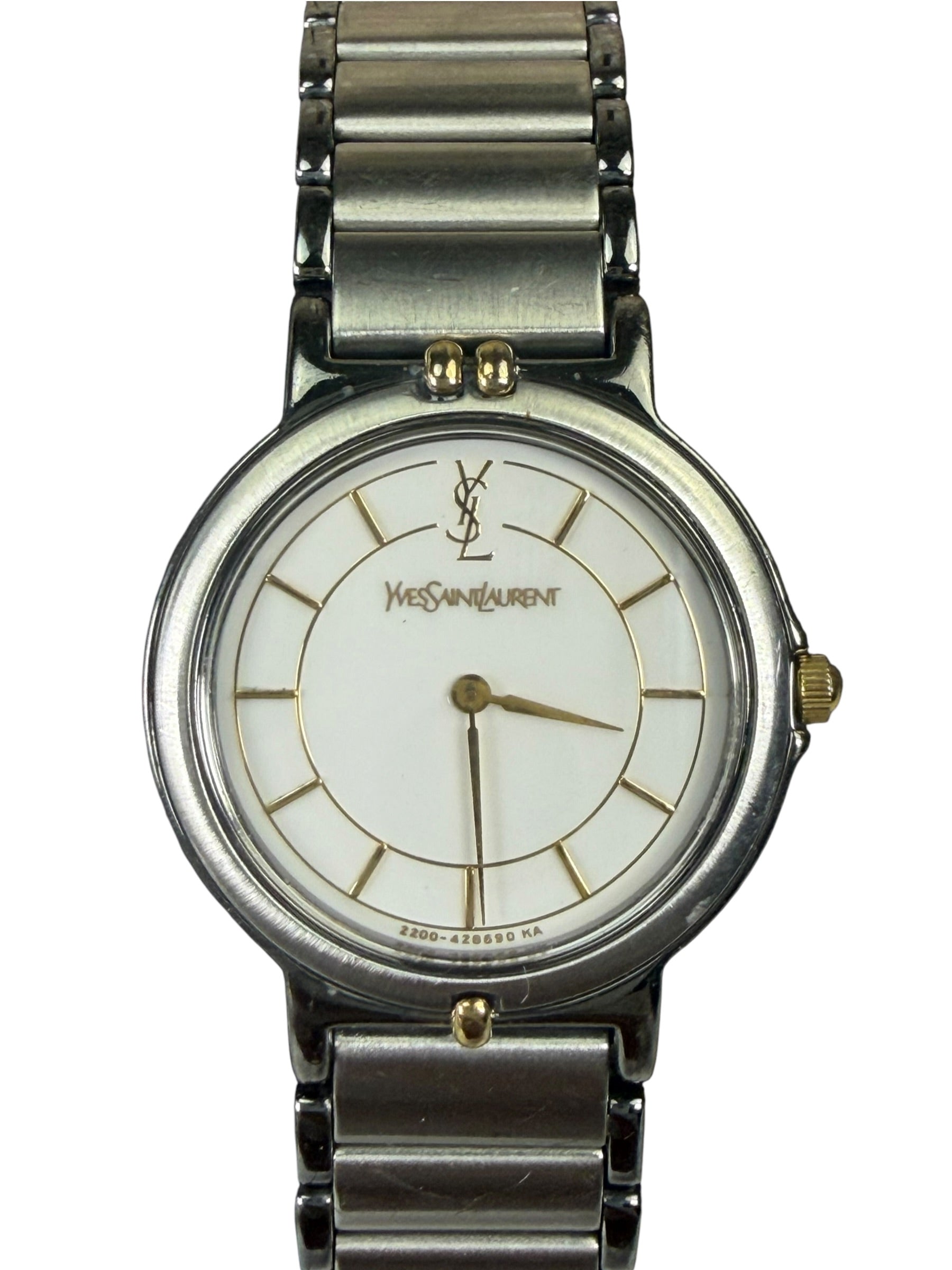 YSL White Stick Round Dial